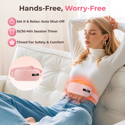 Soothing Heat & Massage Belt for Cramp Relief